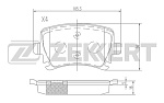 BS1142 ZEKKERT Колодки торм. диск. задн. Audi A6 II 97-, Skoda Octavia (1U, 1Z) 04-, VW Golf V, VI 03-, Passat VI 05-.