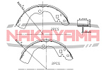 HS7134NY NAKAYAMA КОЛОДКИ ТОРМОЗНЫЕ БАРАБАННЫЕ, КОМПЛЕКТ N