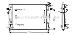 HY2247 AVA Радиатор системы охлаждения HYUNDAI: TUCSON (JM) 2.0/2.0 CRDI/2.0 CRDI ПРИВОД НА ВСЕ КОЛЕСА/2.0 ПРИВ