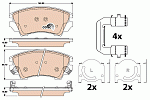 GDB1783 TRW Колодки передние OPEL ASTRA J GTC, INSIGNIA (17"), SAAB 9-5 (YS3G) (17") GDB1783