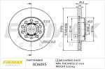 BD6095 FREMAX Диск тормозной передний Audi A3 13->16, VW Golf VII, Skoda Octavia 13->20 высок