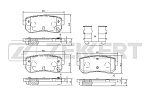 BS1099 ZEKKERT Колодки торм. диск. задн. Kia Optima IV 15-, Picanto II 11-, Seltos 19-, Soul II 14-, Hyundai Creta 16-, Sonata VII 14-.