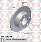 100104000 ZIMMERMANN диск тормозной zimmermann 100104000