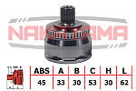 NJ688NY NAKAYAMA ШРУС внешн. к-кт SKODA SUPERB 02-, VW PASSAT 00-05, PASSAT Variant 00-05 (33x30x92x53 ABS:45)