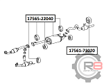 R81756522040 R8 крепление глушителя