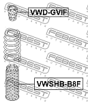 VWSHBB8F FEBEST ПЫЛЬНИК ПЕРЕДНЕГО АМОРТИЗАТОРА