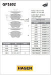 GP1692 SANGSIN BRAKE GP1692 КОЛОДКИ ТОРМОЗНЫЕ ДИСКОВЫЕ ПЕРЕДНИЕ KIA BESTA (1987-2003), MAZDA E-SERIE III-IV (1983-1993)