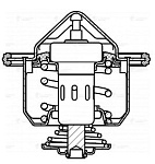 LT1122 LUZAR Термостат для а/м Mitsubishi Lancer X 07-/Outlander XL 06-/ASX 10- 82°С термоэл. LT1122