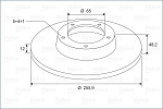 297833 VALEO Диск тормозной | зад |