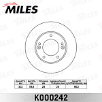 K000242 MILES Диск тормозной передний KIA SORENTO (JC) 2.4-3.5 02- (TRW DF4395S) K000242