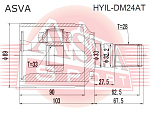 HYILDM24AT ASVA ШРУС внутренний левый 33x33x28