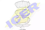 181821 ICER Колодки торм диск MB C-class (W204) C180, C200Cdi.