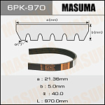 6PK970 MASUMA РЕМЕНЬ РУЧЕЙКОВЫЙ MASUMA 6PK- 970