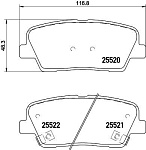 P30081 BREMBO Колодки тормозные дисковые зад