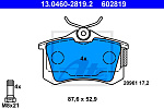 13046028192 ATE 13.0460-2819.2 571906B=274 000-SX !колодки дисковые з.\ VW Golf III 2.0-2.9/1.9TDi 96-99/IV 1.6 00>