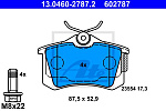 13046027872 ATE 13.0460-2787.2 колодки дисковые з.!\ VW Golf/Passat/Polo 1.6-2.0/2.9/1.9TDi 88-02