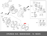 58305C5A00 HYUNDAI / KIA КОМПЛЕКТ ТОРМОЗНЫХ КОЛОДОК  С НАКЛАДКАМИ (4ШТ)