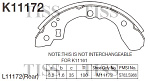 K11172 KASHIYAMA Колодки тормозные барабанные   | зад |