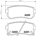 8DB355006961 HELLA Колодки тормозные дисковые | зад |