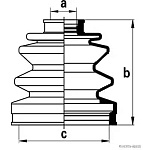 J2863004 JAKOPARTS Пыльник шруса внешнего