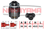 NJ7872NY NAKAYAMA ШРУС внутр. правый к-кт KIA SPORTAGE II (JE) 04-10 (26x24x42x115)