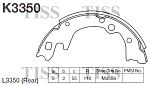 K3350 KASHIYAMA Колодки тормозные барабанные | зад |