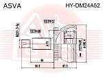 HYDM24A52 ASVA ШРУС НАРУЖНЫЙ 35x73x30