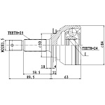 Z87332R ZIKMAR ШРУС НАРУЖНЫЙ KIA CERATO I (04--09)