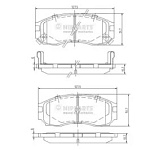 J3605030 NIPPARTS Колодки торм диск к-т.