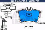 B1G10207552 GALFER Колодки тормозные дисковые | зад |
