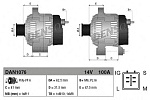 DAN1076 DENSO Генератор TOYOTA COROLLA седан (_E12_) 1.4 D-4D 2004-2006