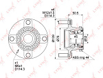 WH1199 LYNXAUTO Ступица задн. в сборе [с ABS]