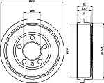 MBD247 MINTEX Тормозной барабан