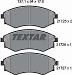 2172501 TEXTAR Колодки тормозные дисковые | перед |