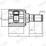 IB6087 IBERIS ШРУС ВНУТРЕННИЙ РАЗМЕР 20Х35Х25 KIA PICANTO