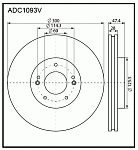 ADC1093V ALLIED NIPPON Диск тормозной | перед |