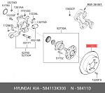 08A11421 BREMBO Диск тормозной HYUNDAI SONATA (NF)/TUCSON 04-/KIA SPORTAGE 04- задний D 262мм.