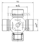 JTU0069 JUST DRIVE Крестовина 51.40x28.00 GUK14