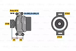 0986041530 BOSCH ГЕНЕРАТОР 14V, 90A