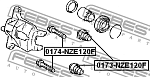 0173NZE120F FEBEST Пыльник направляющей втулки передн суппорта TOYOTA COROLLA E12 2000-2008 0173-NZE120F