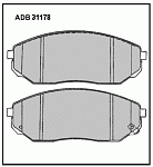 ADB31178 ALLIED NIPPON колодки дисковые передние!\ Kia Sorento 2.4i/3.5i/2.5CRDi 02>