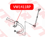 VW1411RP VTR ПОЛИУРЕТАНОВАЯ ВТУЛКА СТАБИЛИЗАТОРА ПЕРЕДНЕЙ ПОДВЕСКИ (D 21)