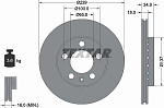 92106803 TEXTAR Диск тормозной. SKODA;SKODA (SVW );VOLKSWAGEN FABIA (6Y2),FABIA Combi (6Y5),FABIA Praktik,FABIA Stufenheck (6Y3),FABIA Saloon (6Y3),FABIA Combi,FABIA;FABIA;FOX (5Z1, 5Z3),POLO (9N_),SPACEFOX / SPACE CROSS (5Z6, 5Z7),SURAN (5Z6, 5Z7)