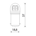 1030T15SW112BL МАЯК Лампа светодиодная сигнальная P21W  BA15s Super White 12V цена за комплект 1030T15SW112BL