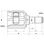 Z87804R ZIKMAR ШРУС внутренний перед лев