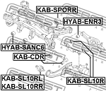 KABSL10RL FEBEST сайлентблок заднего продольного рычага левый!\ Hyundai IX35 09-15