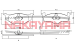 HP8356NY NAKAYAMA Колодки тормозные дисковые передние SEAT CORDOBA 94-99, IBIZA II 93-99 b=15mm