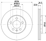 8DD355105361 HELLA Диск тормозной | перед |