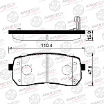 AV045 AVANTECH Колодки торм. диск. задн.