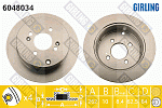 6048034 GIRLING Диск тормозной HYUNDAI ACCENT 05-/GETZ 02-/i20 08-/KIA RIO II 05- задний